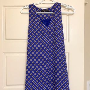 Blue Patterned Mini Dress